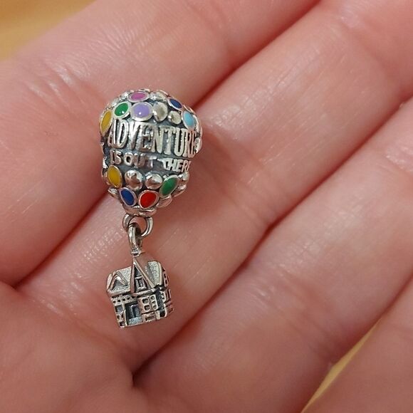 925 Sterling Silver Hot Air Balloon Charm - Picture 3 of 6